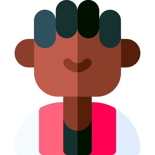 Man afro boy user icon