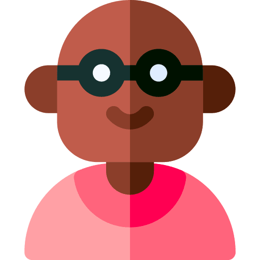 Man male eyeglasses afro icon