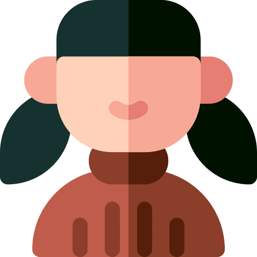 Woman young caucasian pigtails icon