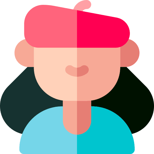 Woman long hair young girl icon