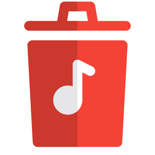 Delete interface song musical note icon