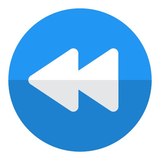 Rewind button music and multimedia options previous icon