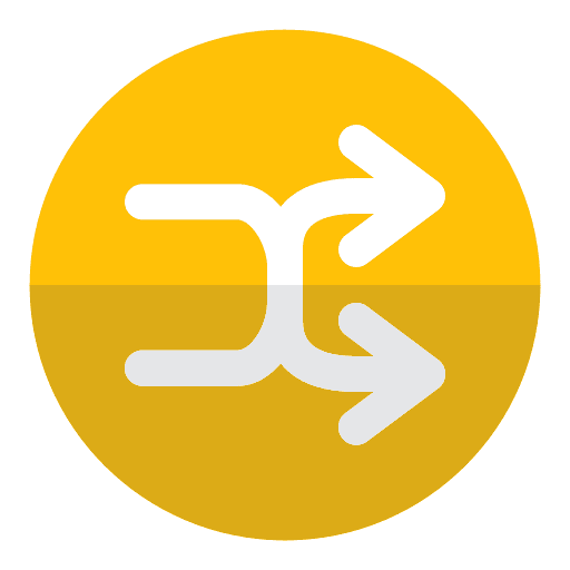 Shuffle interface multimedia option shuffle icon