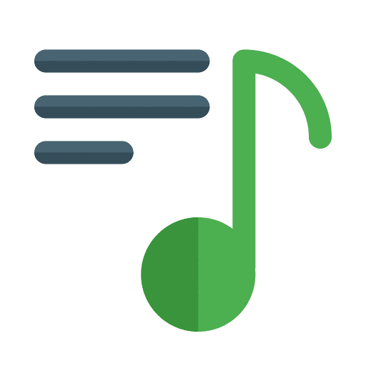 Song lyrics interface music and multimedia music note icon