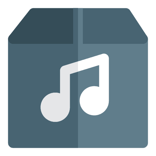 Box box musical note song icon