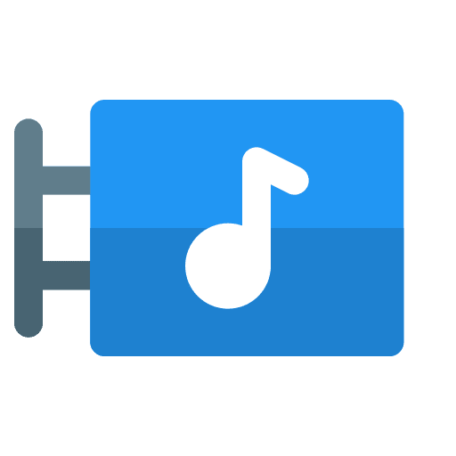 Signboard music and multimedia song signboard icon