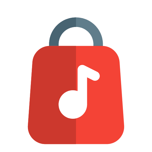 Music shop store ecommerce music note icon
