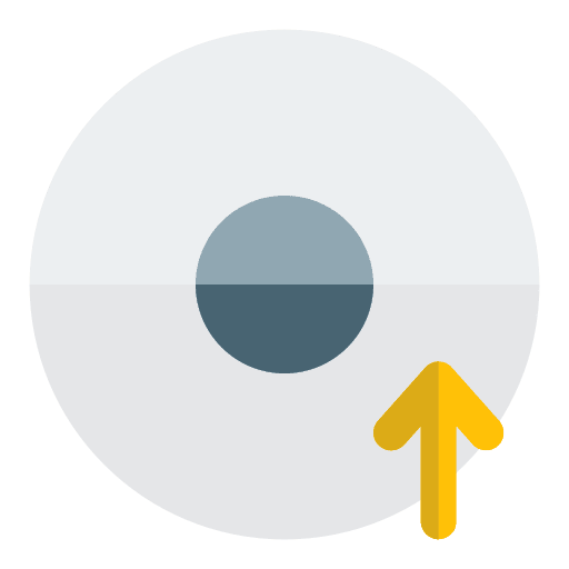 Uploading up arrow uploading music player icon