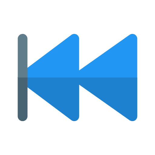 Rewind button options music player interface icon