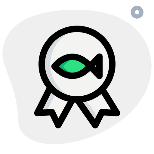 Fish animal badge pet shop icon