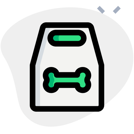 Food dog bag bone icon