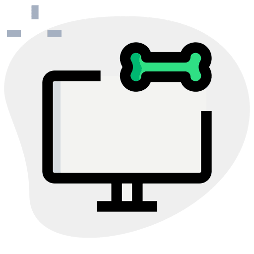 Pet shop online desktop computer bone icon