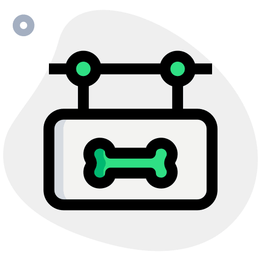 Signboard signal hanging bone icon