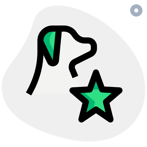 Star breed dog star icon