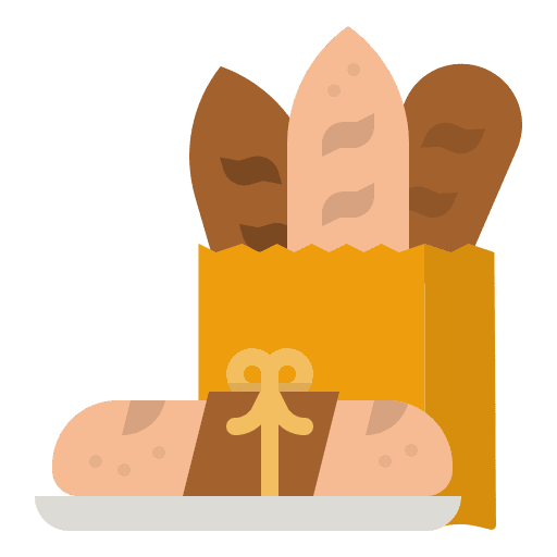 Baguette baguette bag bakery icon