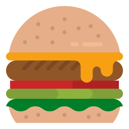 Hamburger menu burger fast food icon