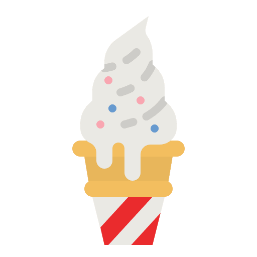 Ice cream cone summertime sweet icon