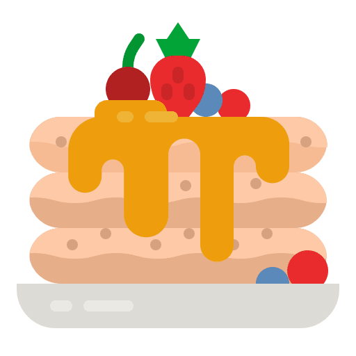 Pancake dessert bakery syrup icon
