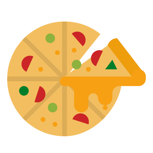 Pizza fastfood food slice icon