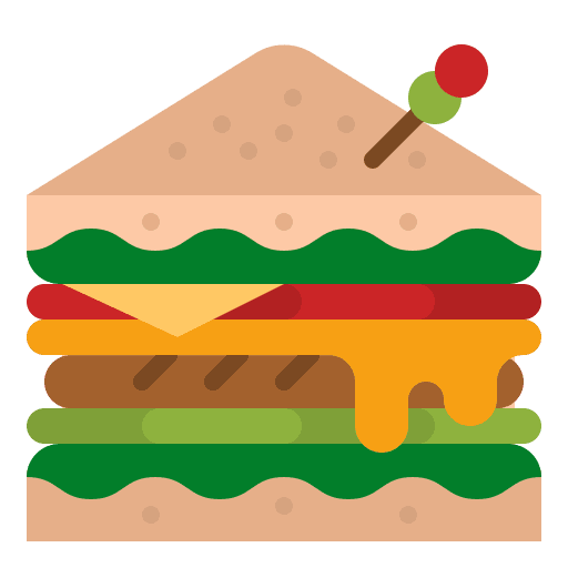 Sandwich lunch bread snack icon