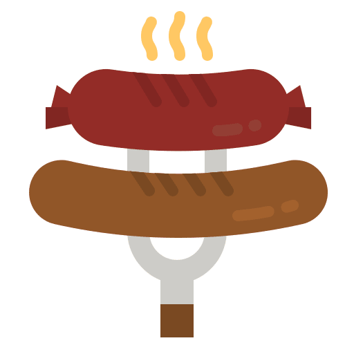 Sausage food and restaurant barbecue bbq icon