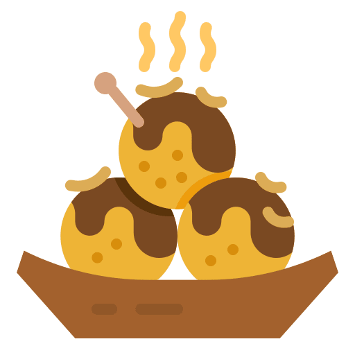 Takoyaki asian japanese food oriental icon