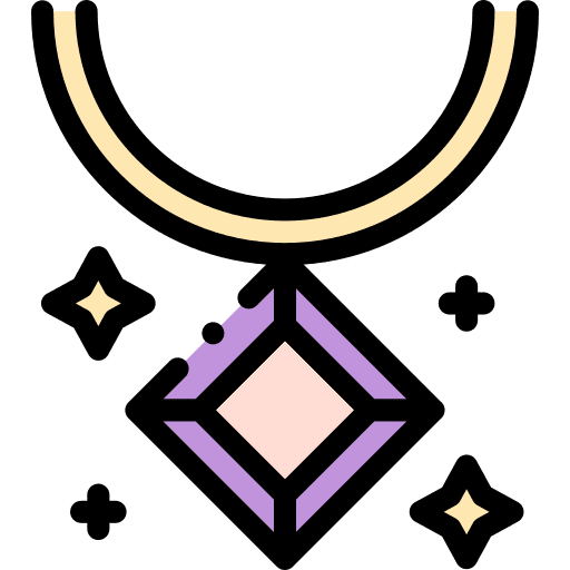 Charm jewel necklace fashion icon