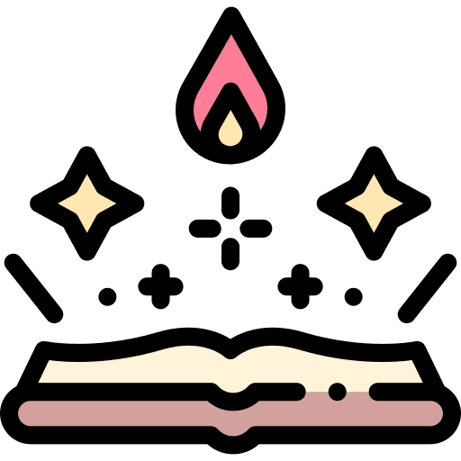 Magic book esoteric magic book education icon