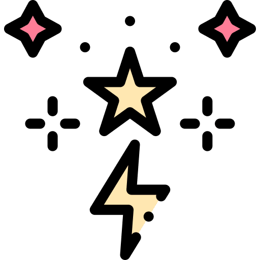 Sparks magical magic lightining bolt icon