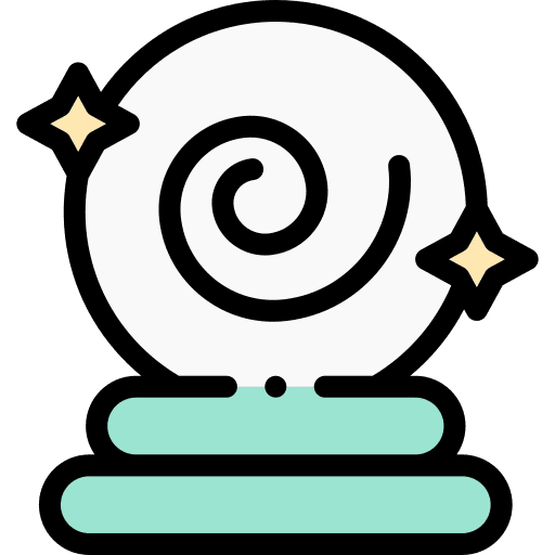 Crystal ball witchcraft astrology witch icon