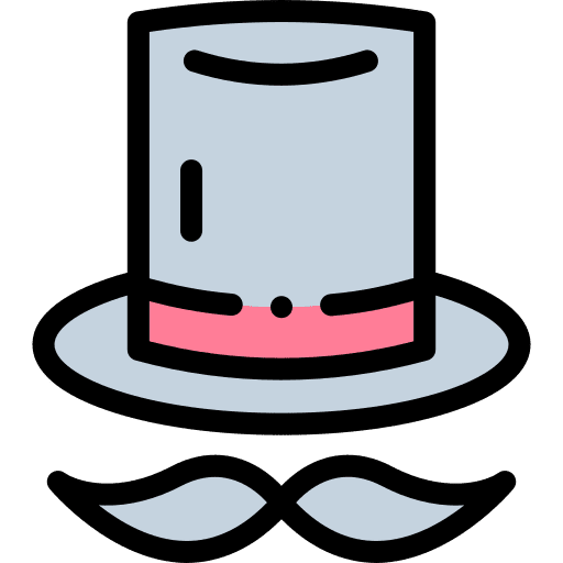 Magician fashion moustache illusionist icon