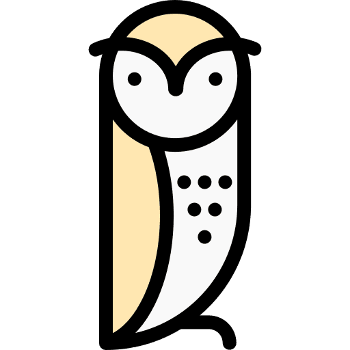 Owl wildlife nocturnal animals icon