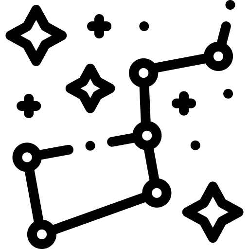 Constellation science space universe icon