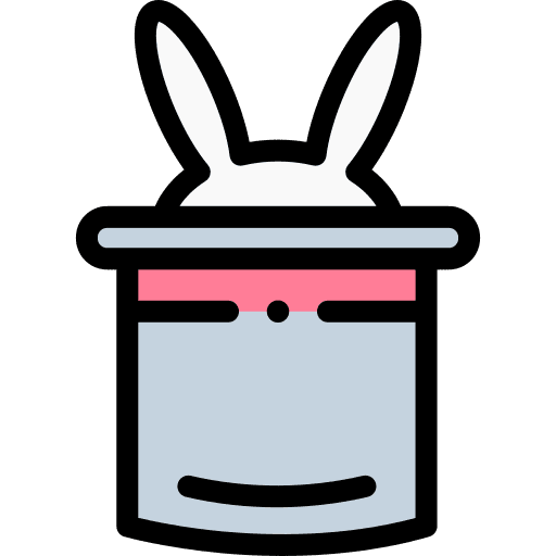 Rabbit magic hat rabbit entertainment icon