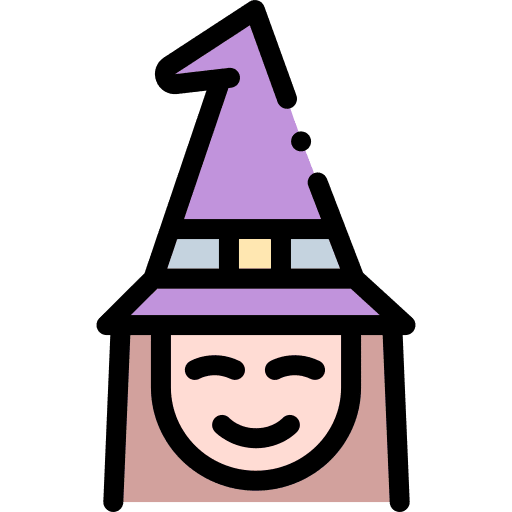 Witch witchcraft hat woman icon