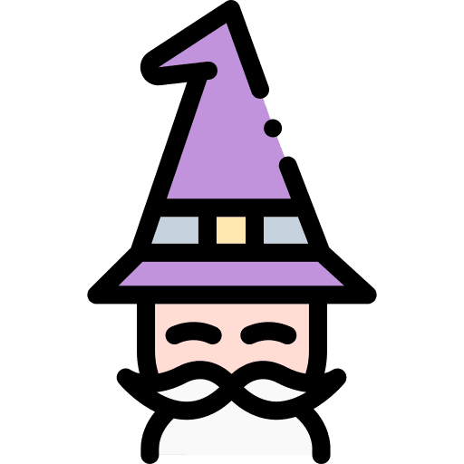 Wizard halloween wizard hat icon