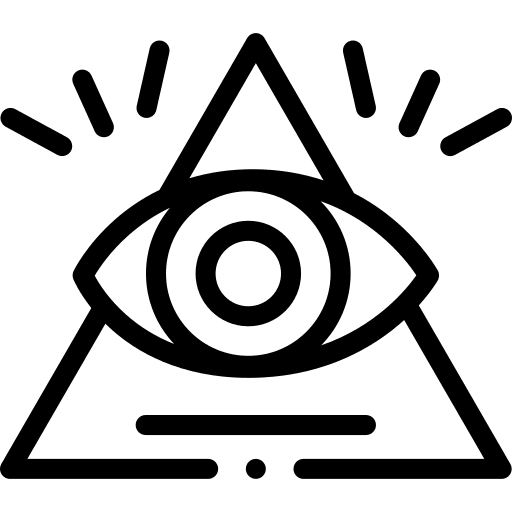 Eye esoteric halloween fortune teller icon