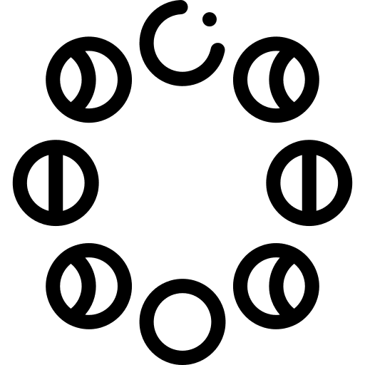 Lunar lunar phases satellite icon