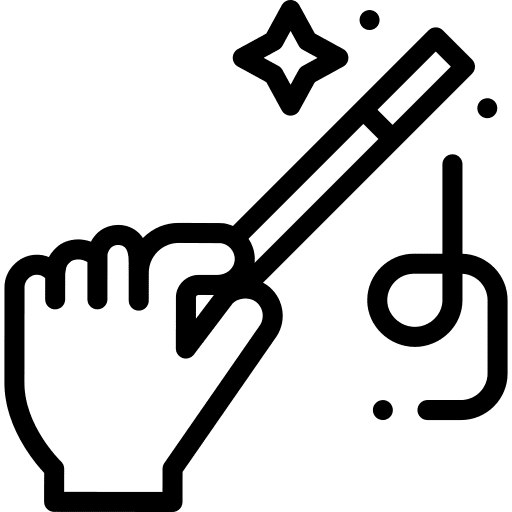 Magic trick magic wand illusionist show icon