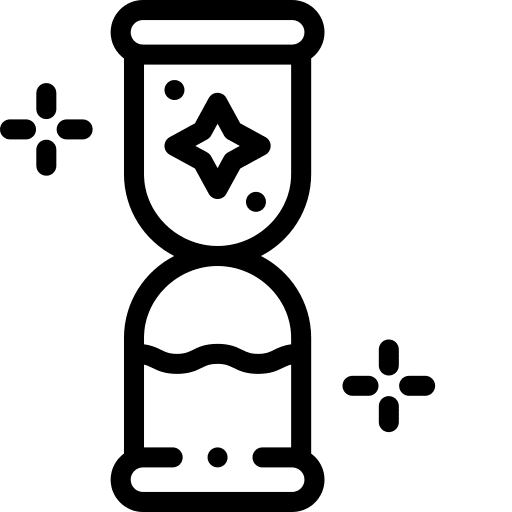 Sand watch time magic show time and date icon