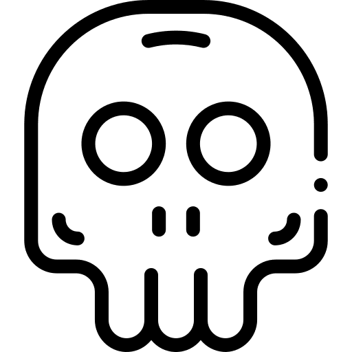 Skull halloween horror skull icon