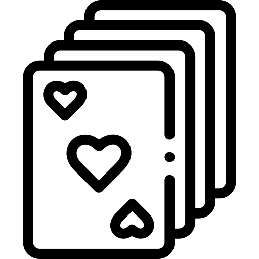 Deck cards gaming bet icon