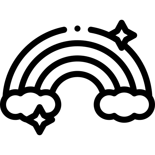 Rainbow weather cloud fantasy icon