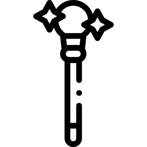 Stick witchcraft wizard magician icon