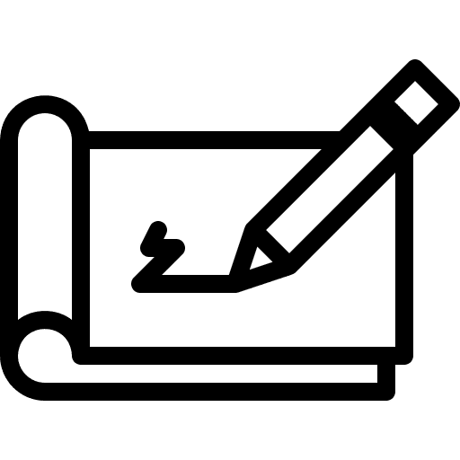 Drawing diary pencil sketching icon