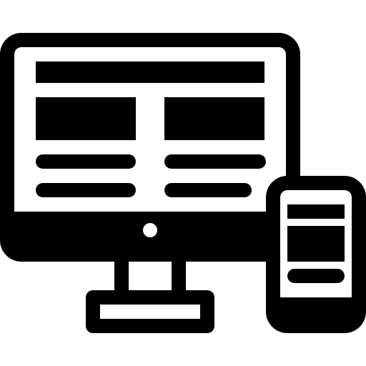 Responsive design smartphone adaptive electronics icon