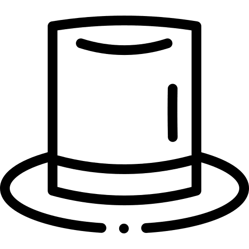 Top hat masculine clothing accessory icon