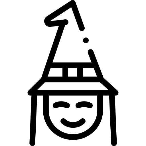 Witch costume woman character icon