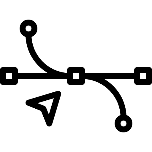 Bezier graphics editor graphic tool bezier icon