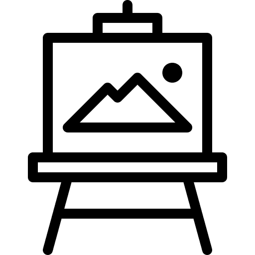 Canvas art and design picture education icon